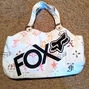 Fox brand white purse